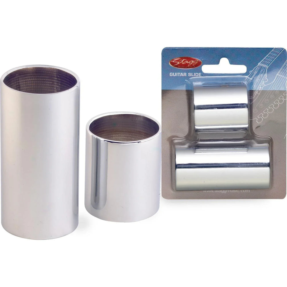 Stagg SGS-L Electric Or Acoustic Guitar Chrome Steel Slide Set Large - DY Pro Audio