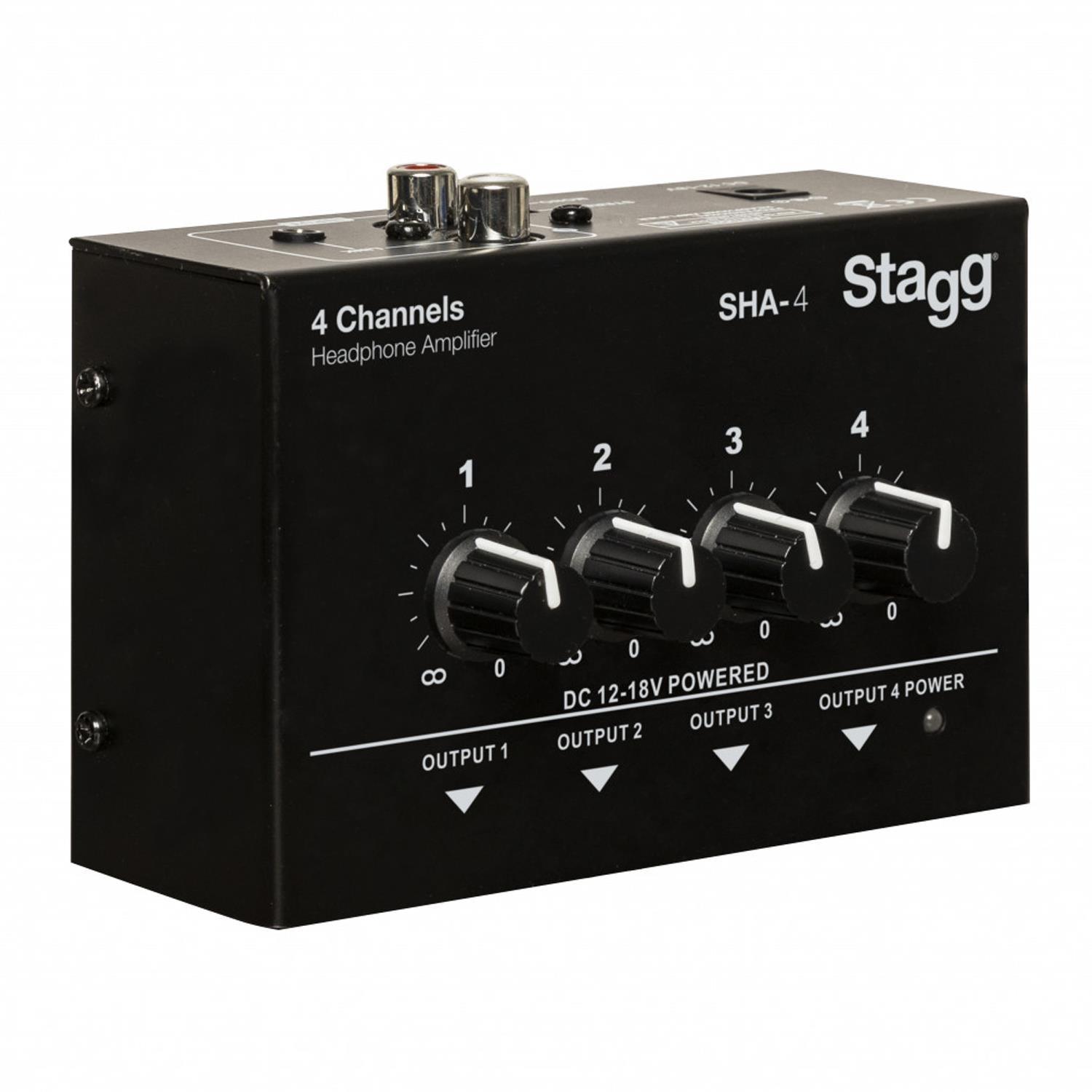 Stagg SHA-4 4 Channel Headphone Amplifier - DY Pro Audio