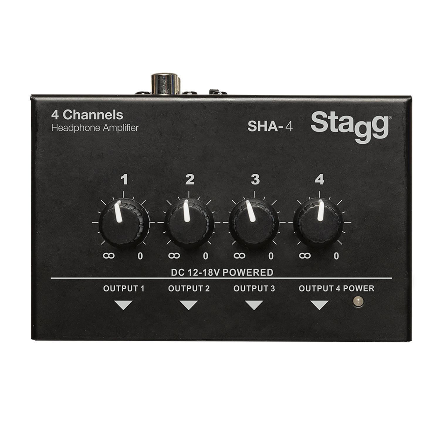 Stagg SHA-4 4 Channel Headphone Amplifier - DY Pro Audio