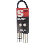 Stagg SMC030 30cm Microphone XLR Cable Black - DY Pro Audio