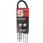 Stagg SMC030 30cm Microphone XLR Cable Black - DY Pro Audio