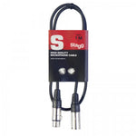 Stagg SMC1 1m Microphone XLR Cable Black - DY Pro Audio