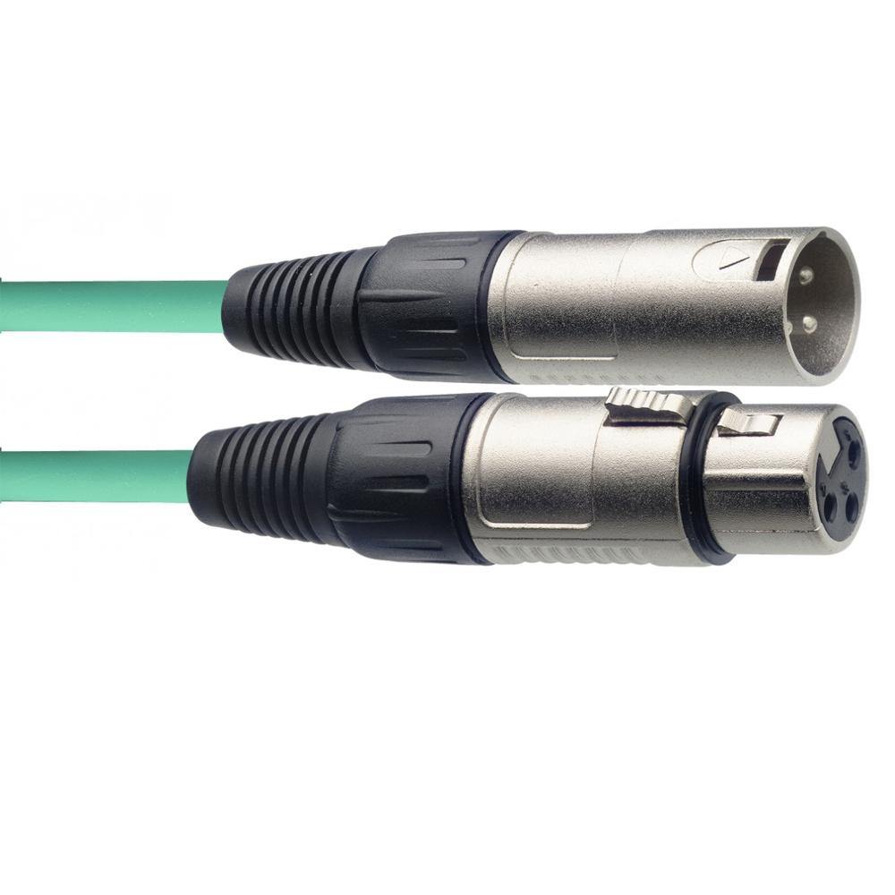 Stagg SMC3 CGR 3m Microphone XLR Cable Green - DY Pro Audio