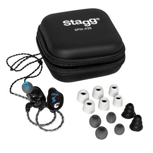 Stagg SPM-435 BK In Ear IEM Earphones Black - DY Pro Audio