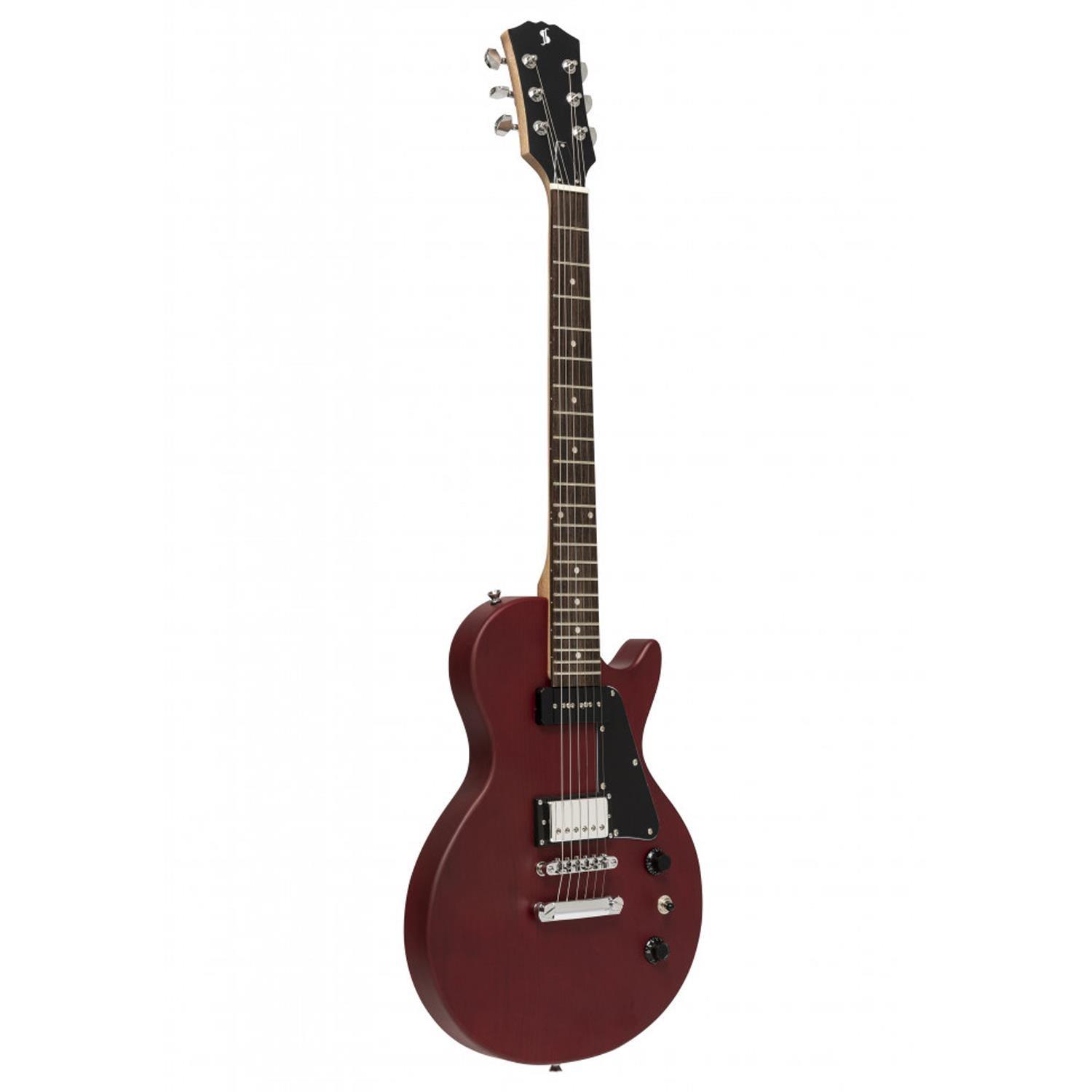 Stagg SSEL-HB90 CHERRY Standard Mahogany Electric Guitar - DY Pro Audio