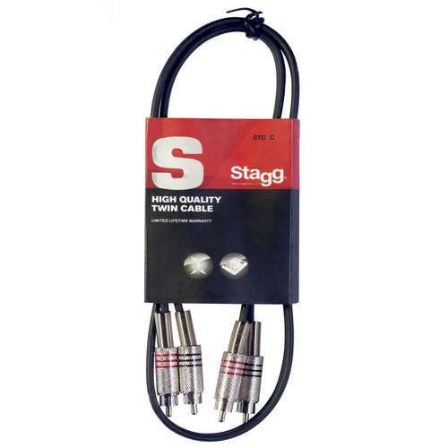 Stagg STC060C Twin RCA To Twin RCA Cable 60cm | STC060C - DY Pro Audio