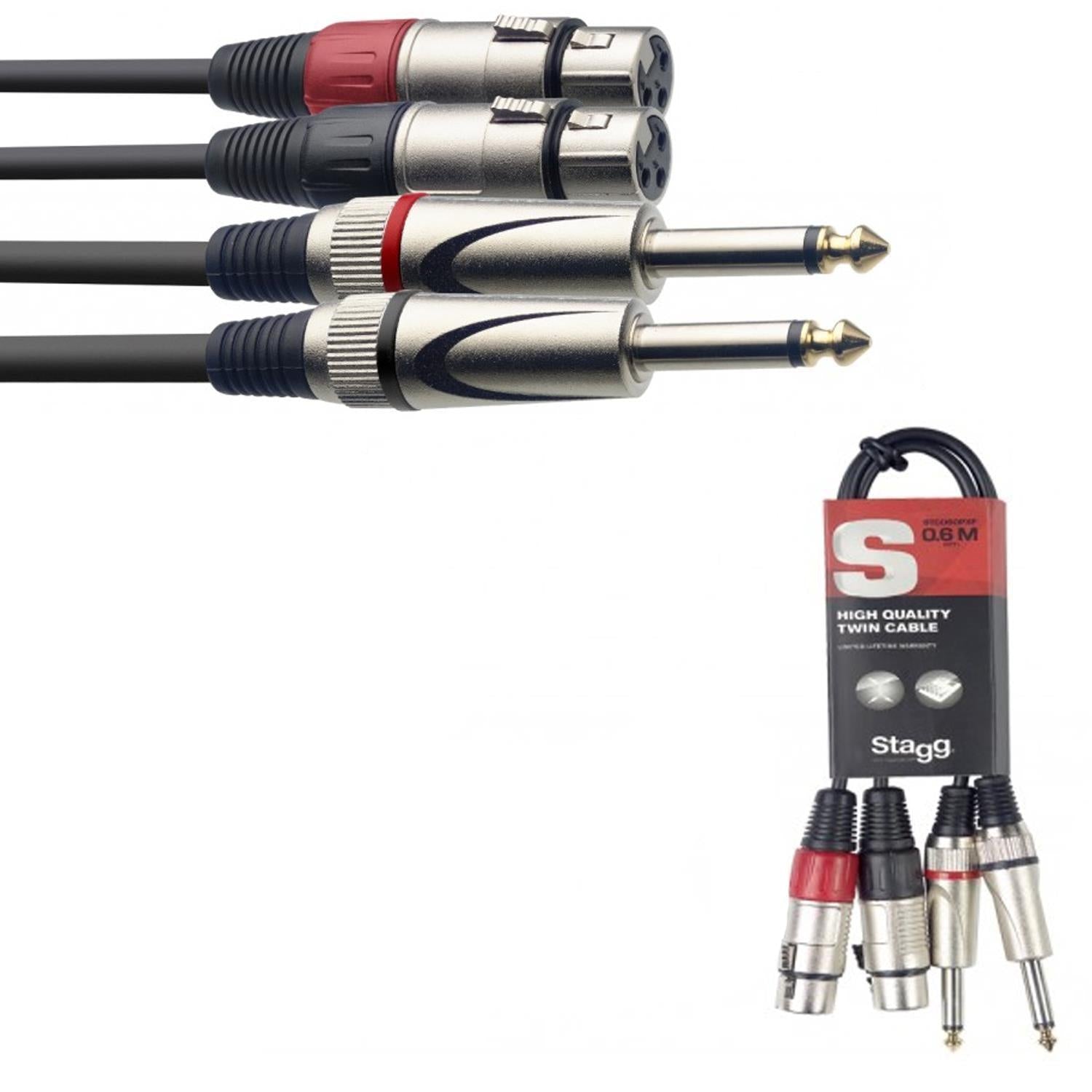 Stagg STC060PXF 60cm Twin Jack to Twin XLR Female - DY Pro Audio