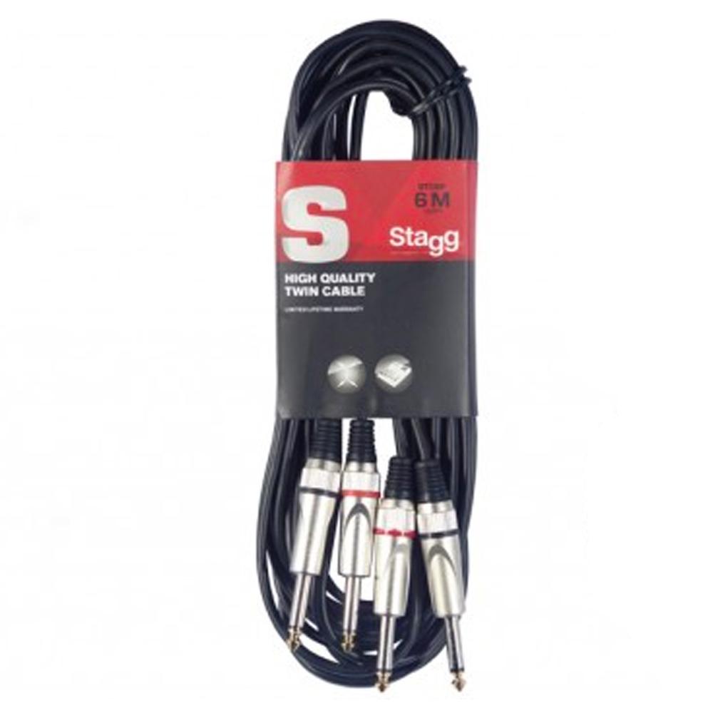 Stagg STC10P 10m Twin Mono Jack to Twin Mono Jack Cable - DY Pro Audio