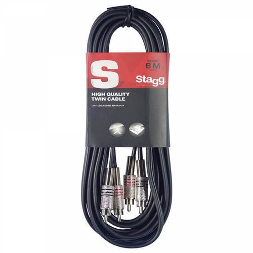 Stagg STC6C Twin RCA To Twin RCA Cable 6m | 18302 - DY Pro Audio