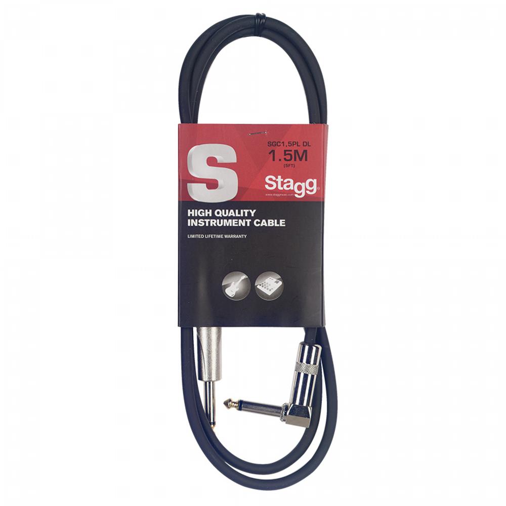 Stagg Straight Jack To Right Jack Lead 1.5m | SGC1,5PL DL - DY Pro Audio