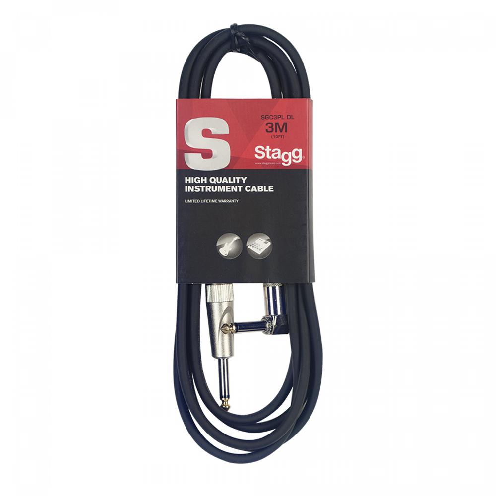 Stagg Straight Jack To Right Jack Lead 3m | SGC3PL DL - DY Pro Audio