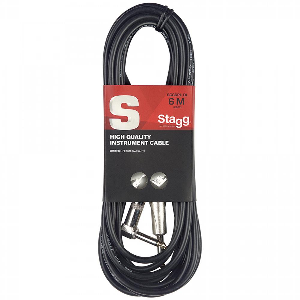 Stagg Straight Jack To Right Jack Lead 6m | SGC6PL DL - DY Pro Audio