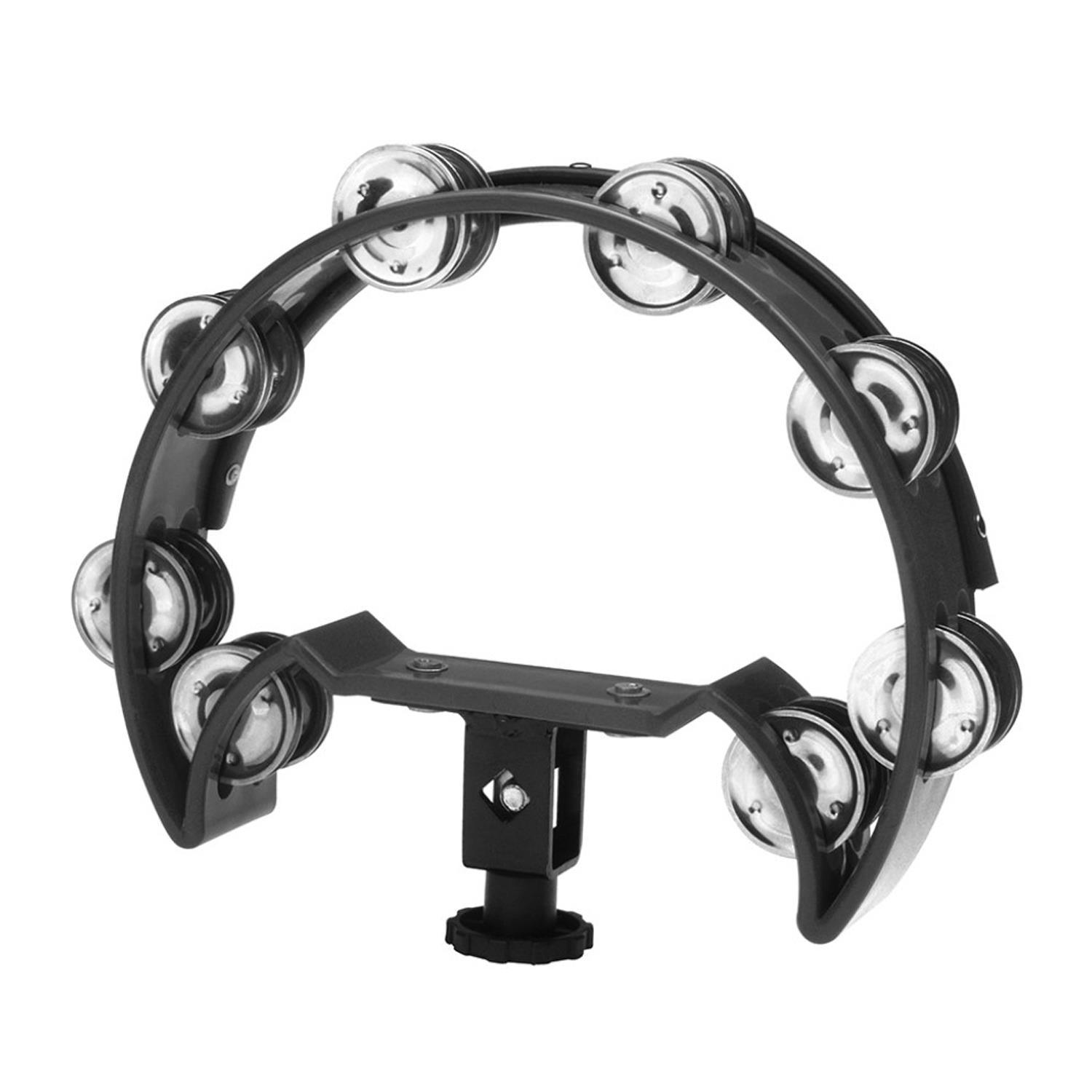 Stagg TAB-D BK Black Half Moon Tambourine for HiHat Stand - DY Pro Audio