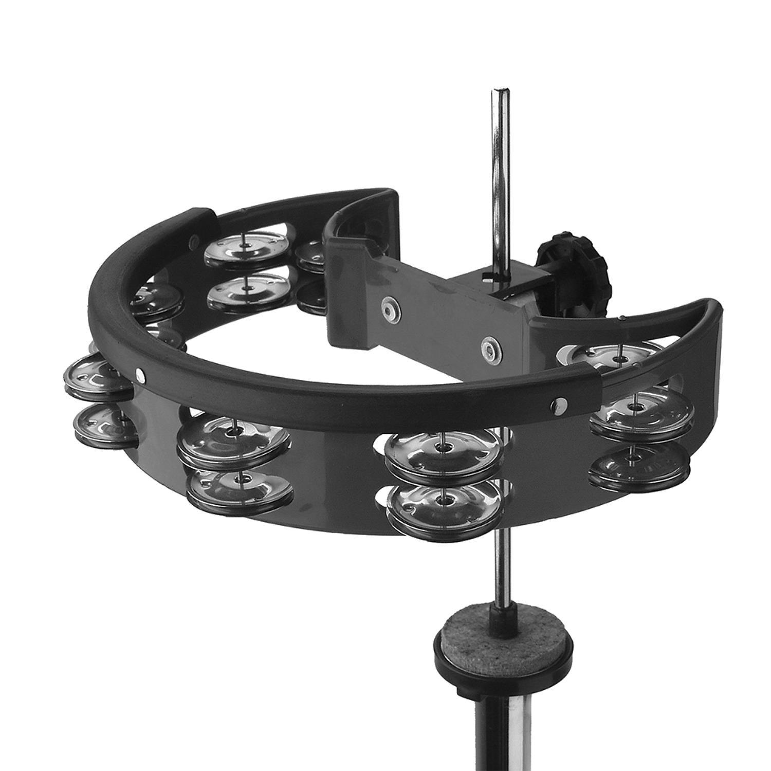 Stagg TAB-D BK Black Half Moon Tambourine for HiHat Stand - DY Pro Audio