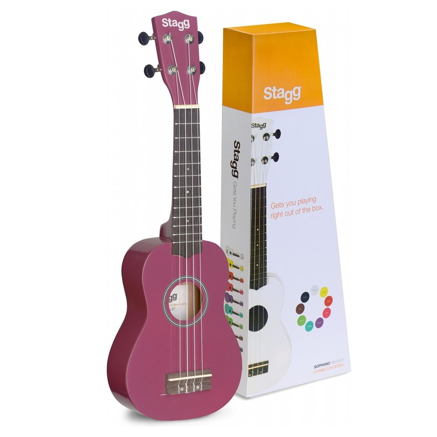 Stagg US-Violet Purple Soprano Ukulele With Bag - DY Pro Audio