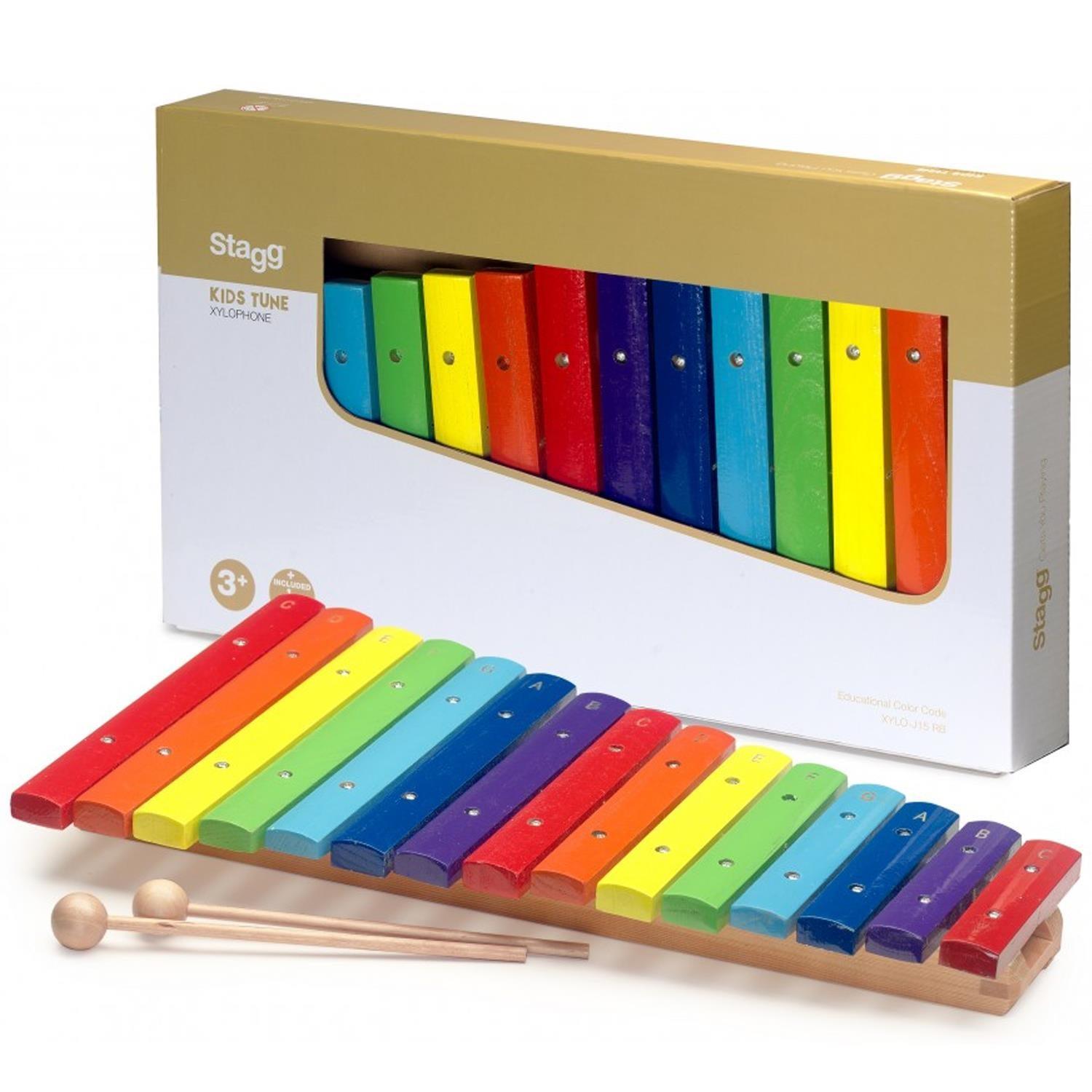 Stagg XYLO-J15 RB 15 Key Multicoloured Xylophone - DY Pro Audio