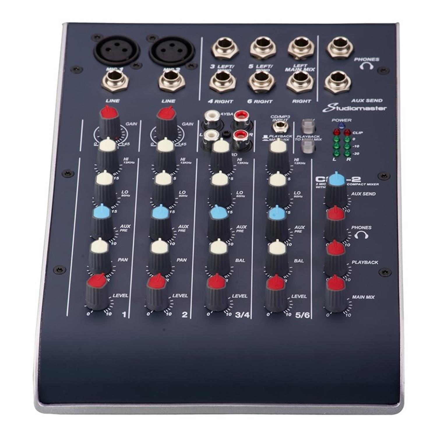 Studiomaster C2S-2 2 Channel Compact USB Mixer - DY Pro Audio