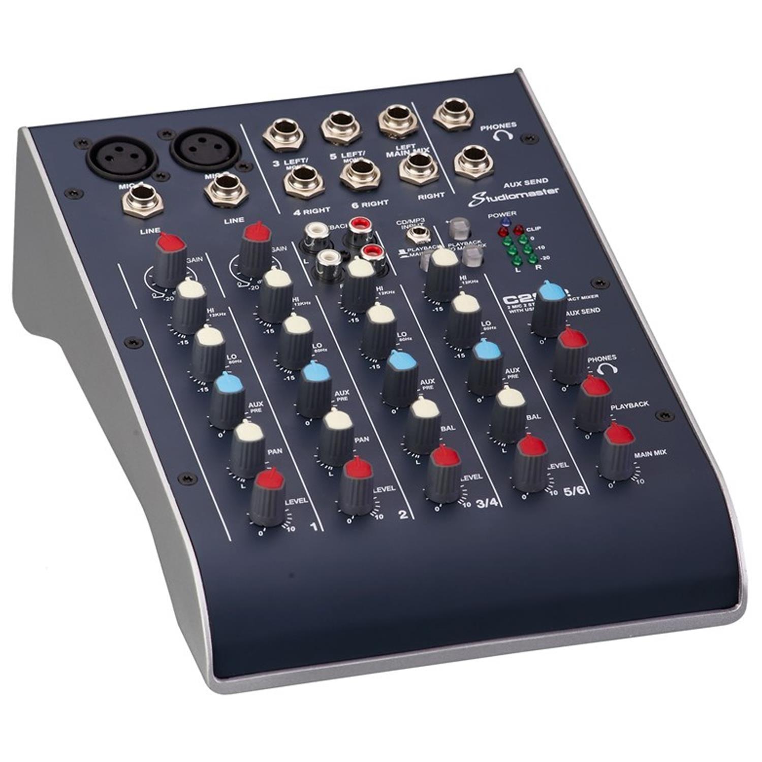 Studiomaster C2S-2 2 Channel Compact USB Mixer - DY Pro Audio
