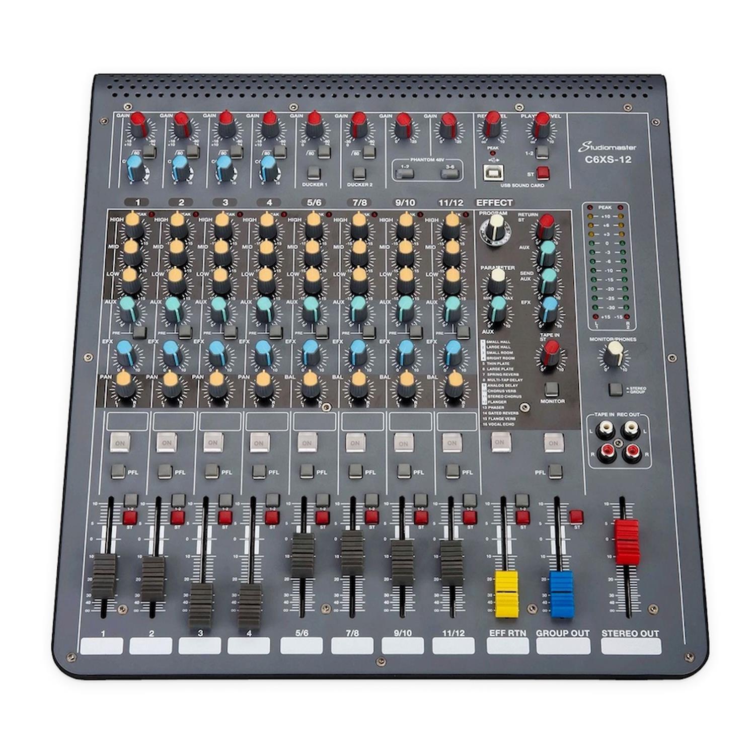 Studiomaster C6XS-12 12 Channel Compact Mixer - DY Pro Audio
