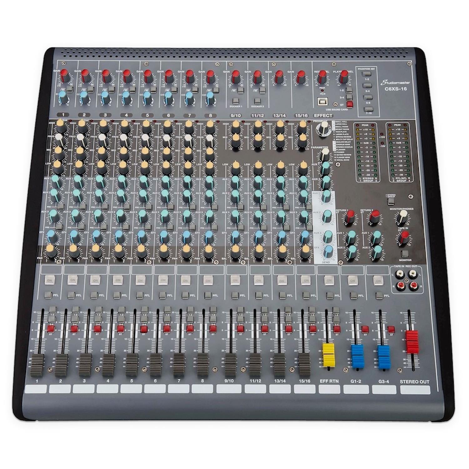 Studiomaster C6XS-16 16 Channel USB Compact Mixer - DY Pro Audio
