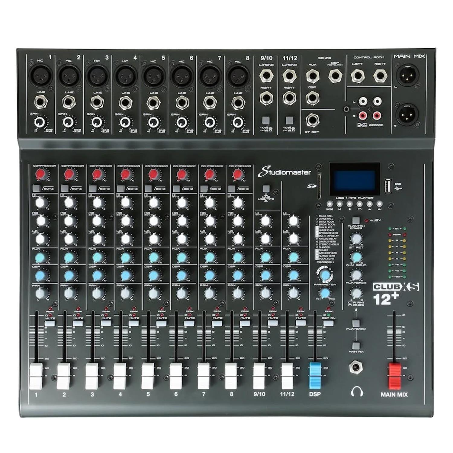 Studiomaster Club XS 12+ 10 Channel Mixing Desk - DY Pro Audio
