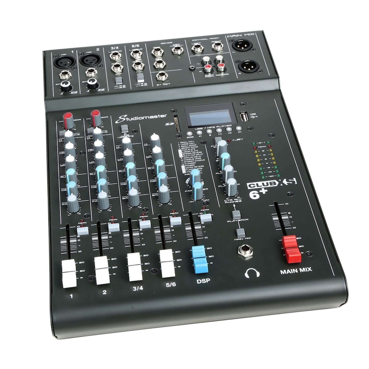 Studiomaster Club XS 6+ 4 Channel Mixing Desk - DY Pro Audio