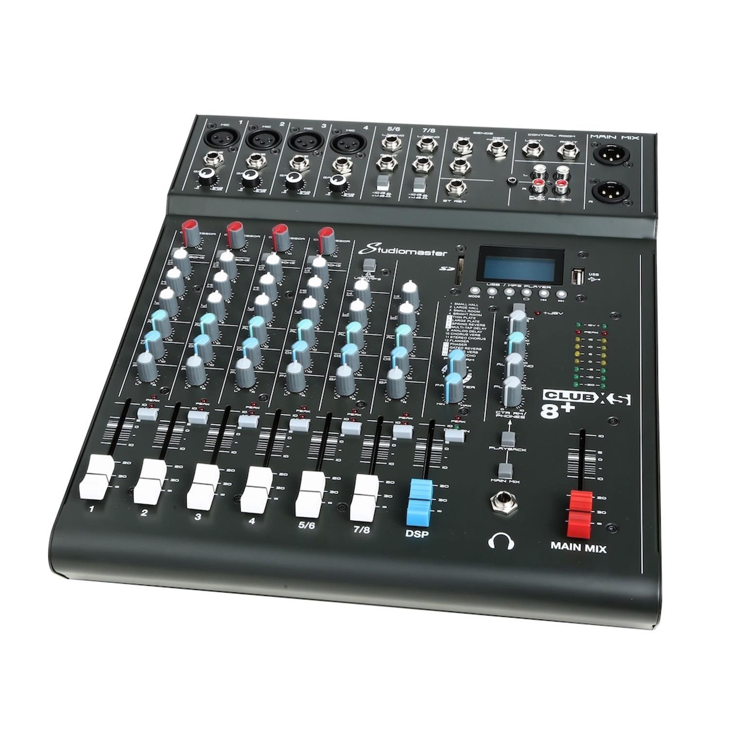 Studiomaster CLub XS 8+ 6 Channel Mixing Desk - DY Pro Audio