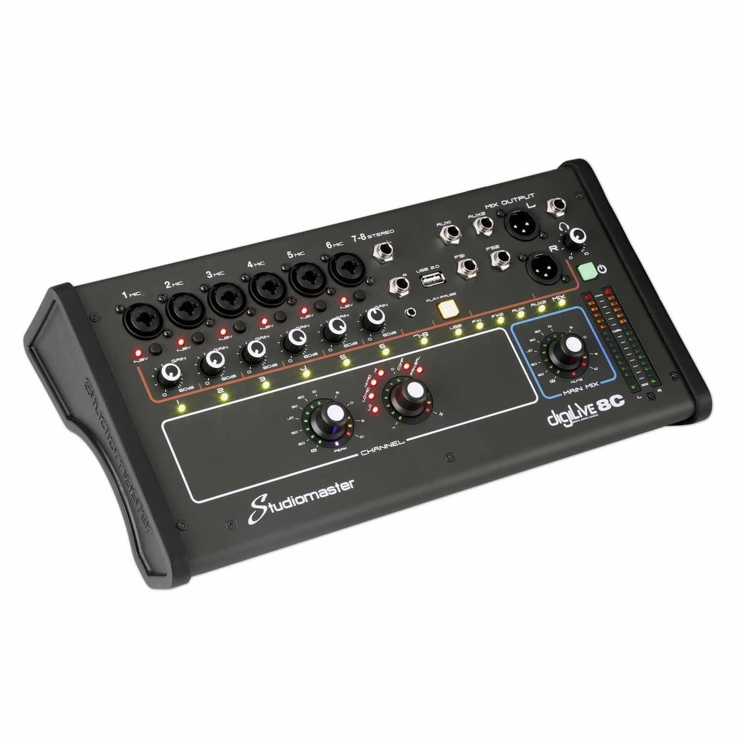 Studiomaster DIGILIVE8C 8 input Compact Digital Mixer - DY Pro Audio