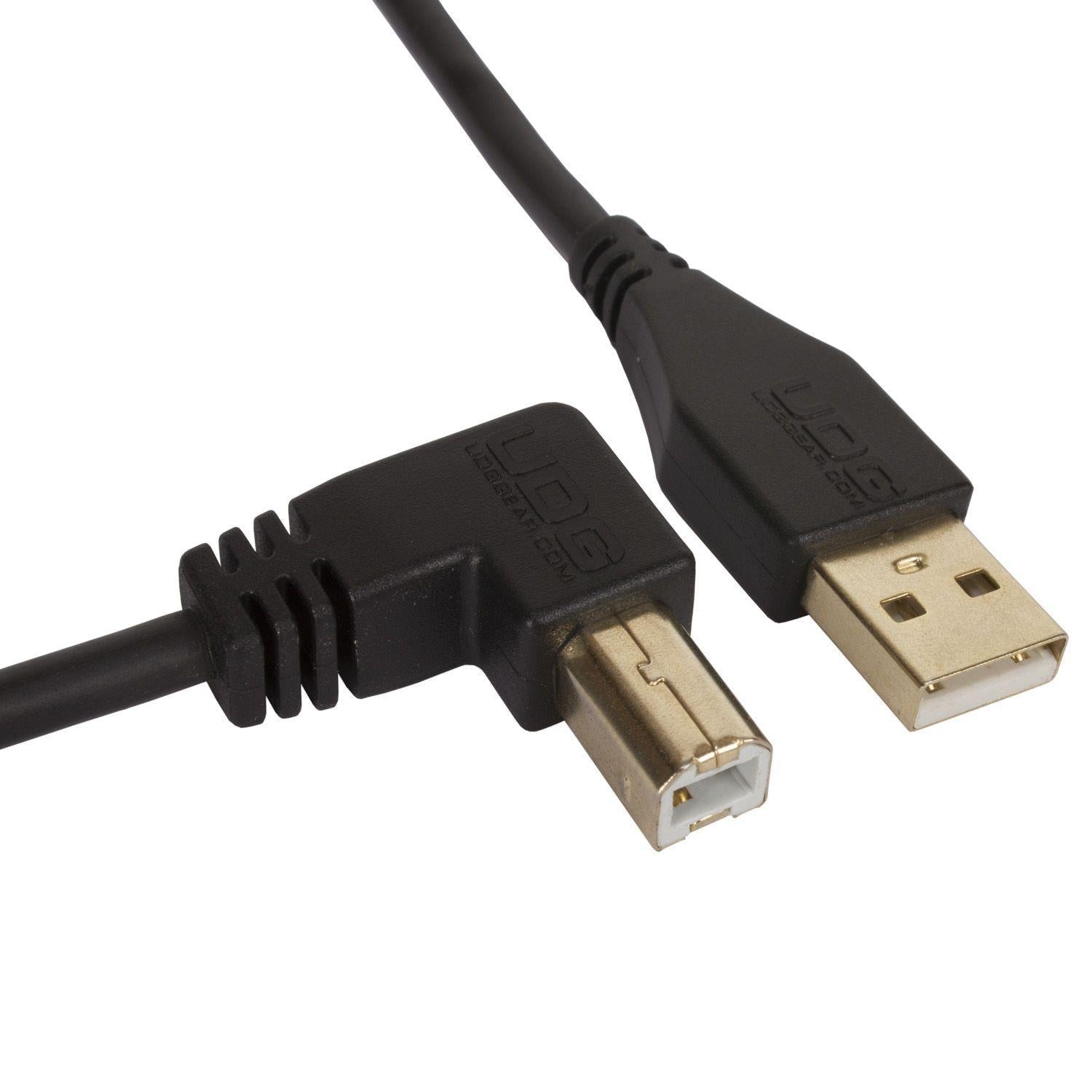 UDG Ultimate Audio Cable USB 2.0 A-B Black Angled 1m - DY Pro Audio