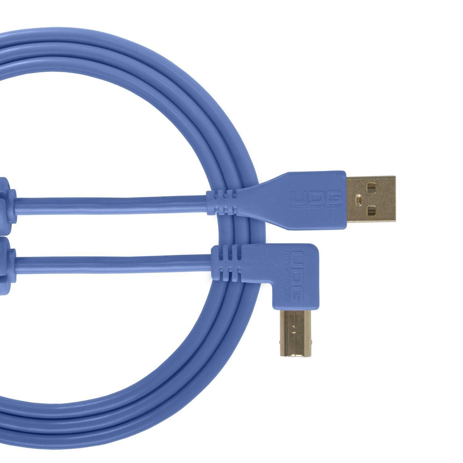 UDG Ultimate Audio Cable USB 2.0 A-B Blue Angled 1m - DY Pro Audio