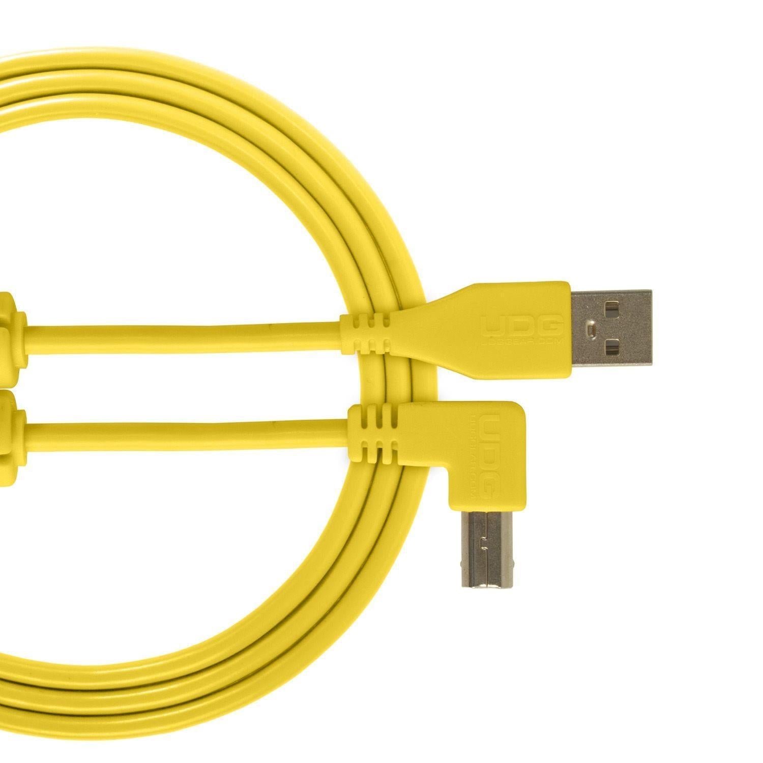 UDG Ultimate Audio Cable USB 2.0 A-B Yellow Angled 1m - DY Pro Audio