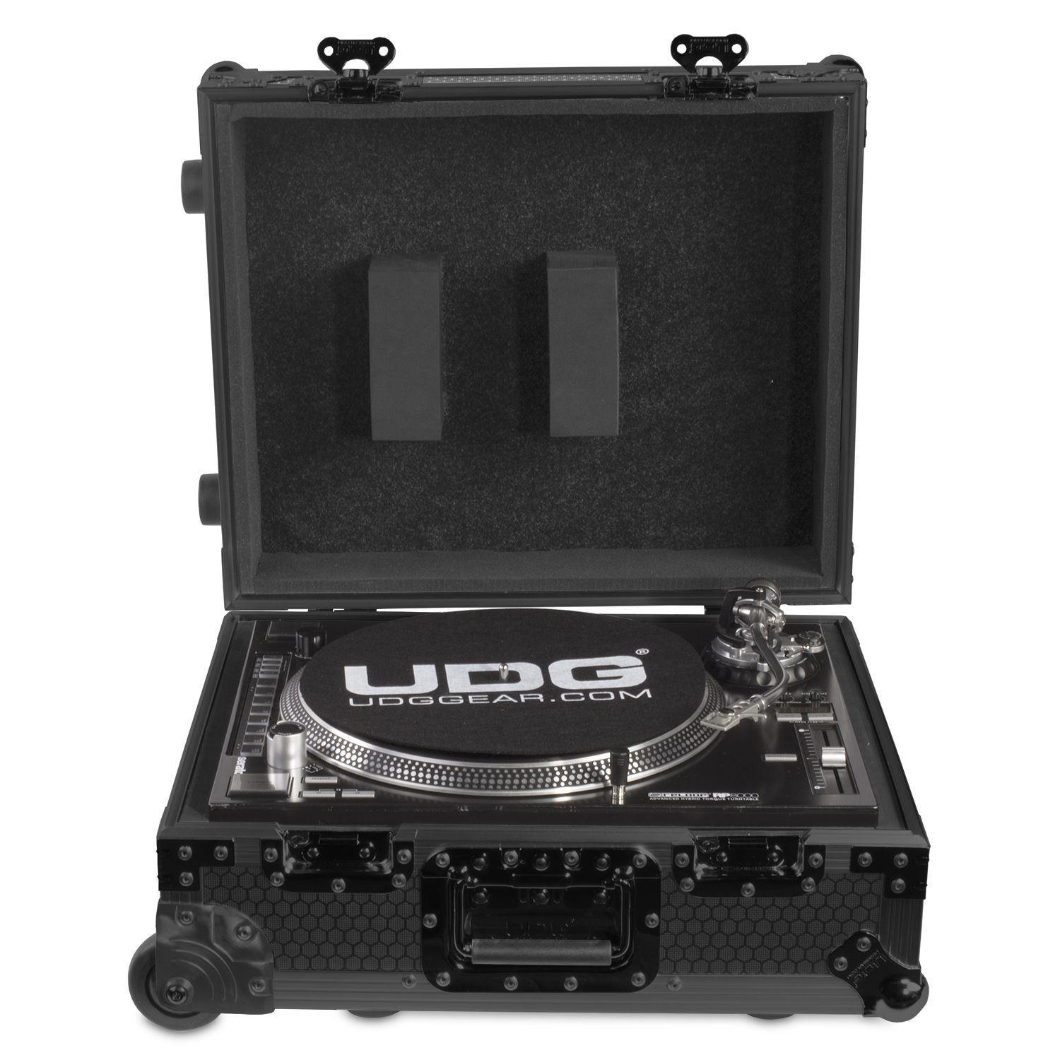 UDG Ultimate Flight Case Multi Format Turntable Black MK2 Plus (Trolley & Wheels) - DY Pro Audio