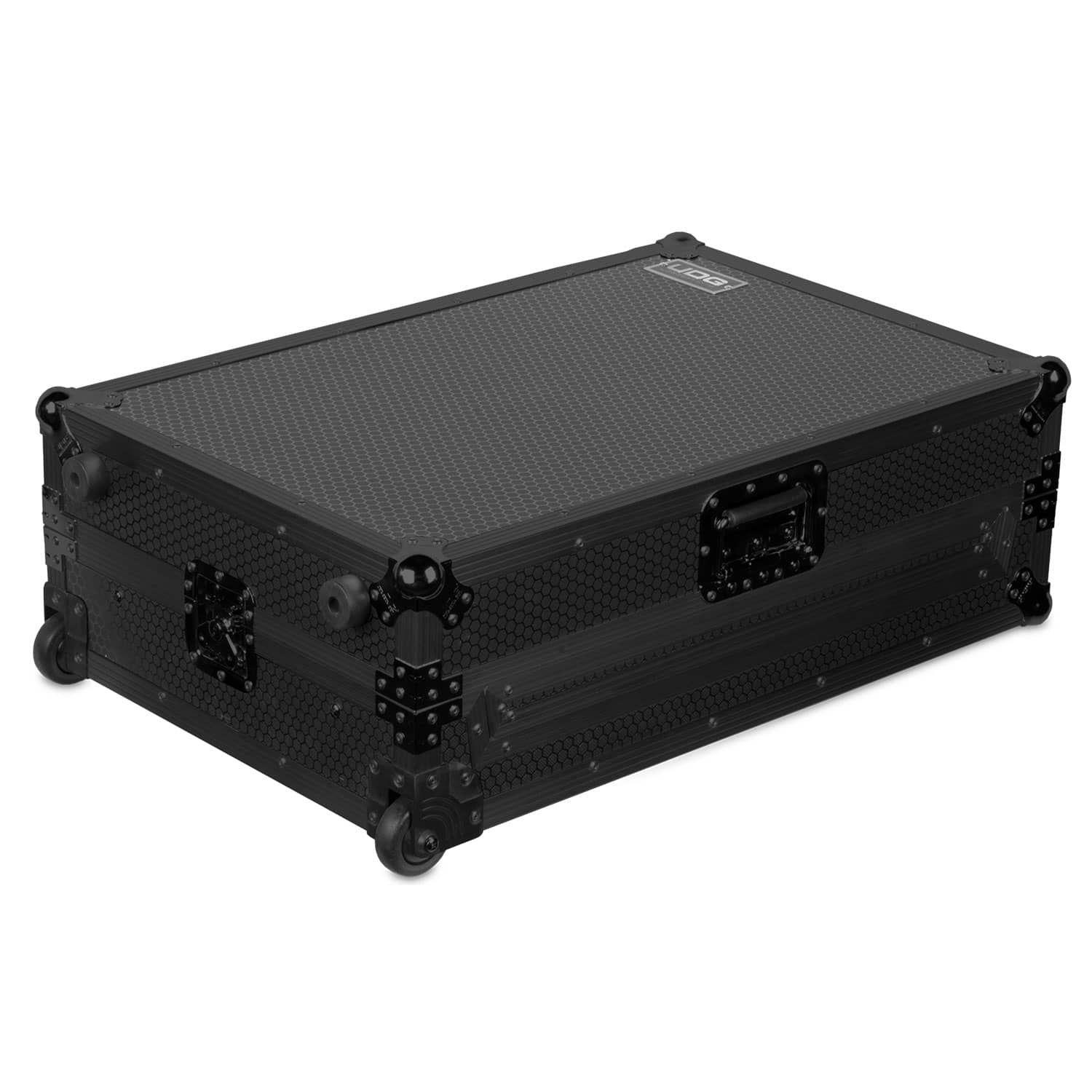 UDG Ultimate Flight Case Multi Format XXL Black Plus (Laptop Shelf, Trolley & Wheels) - DY Pro Audio