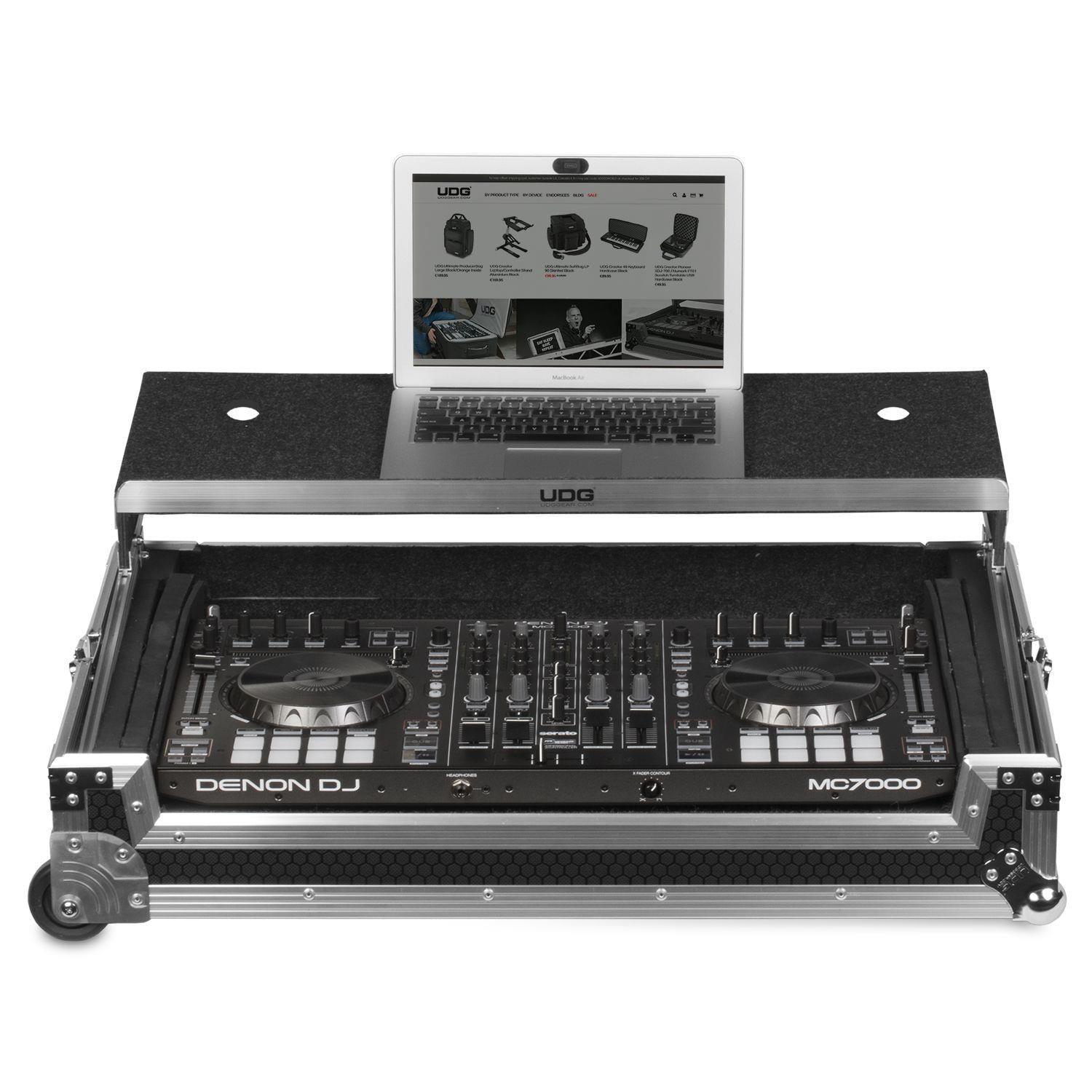 UDG Ultimate Flight Case Multi Format XXL Silver Plus (Laptop Shelf, Trolley & Wheels) - DY Pro Audio