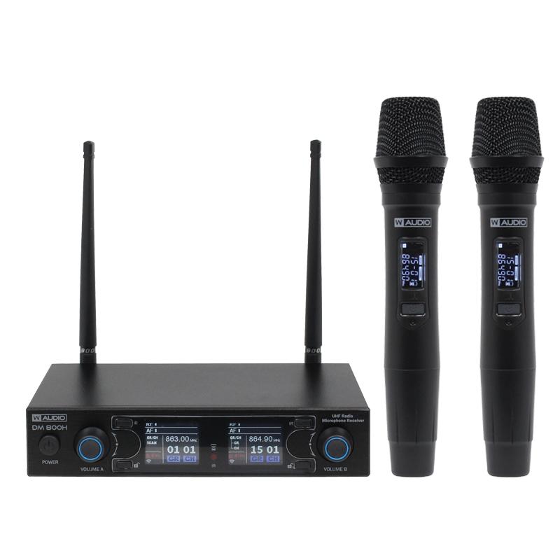 W Audio DM800H Twin Handheld UHF Mic System - DY Pro Audio