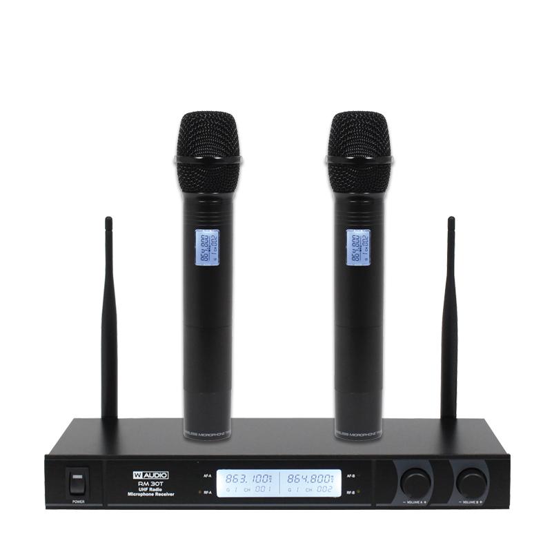 W-Audio RM 30T Twin UHF Handheld Radio Microphone System - DY Pro Audio