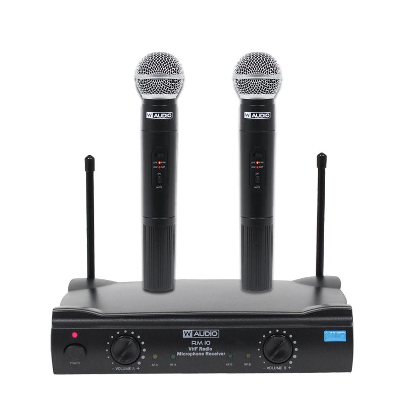 W Audio RM10 Twin Handheld VHF Microphone - DY Pro Audio