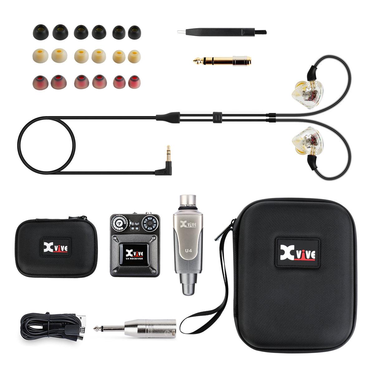 Xvive In-Ear Monitor Wireless System with T9 In-Ear Monitors and Travel Case - DY Pro Audio