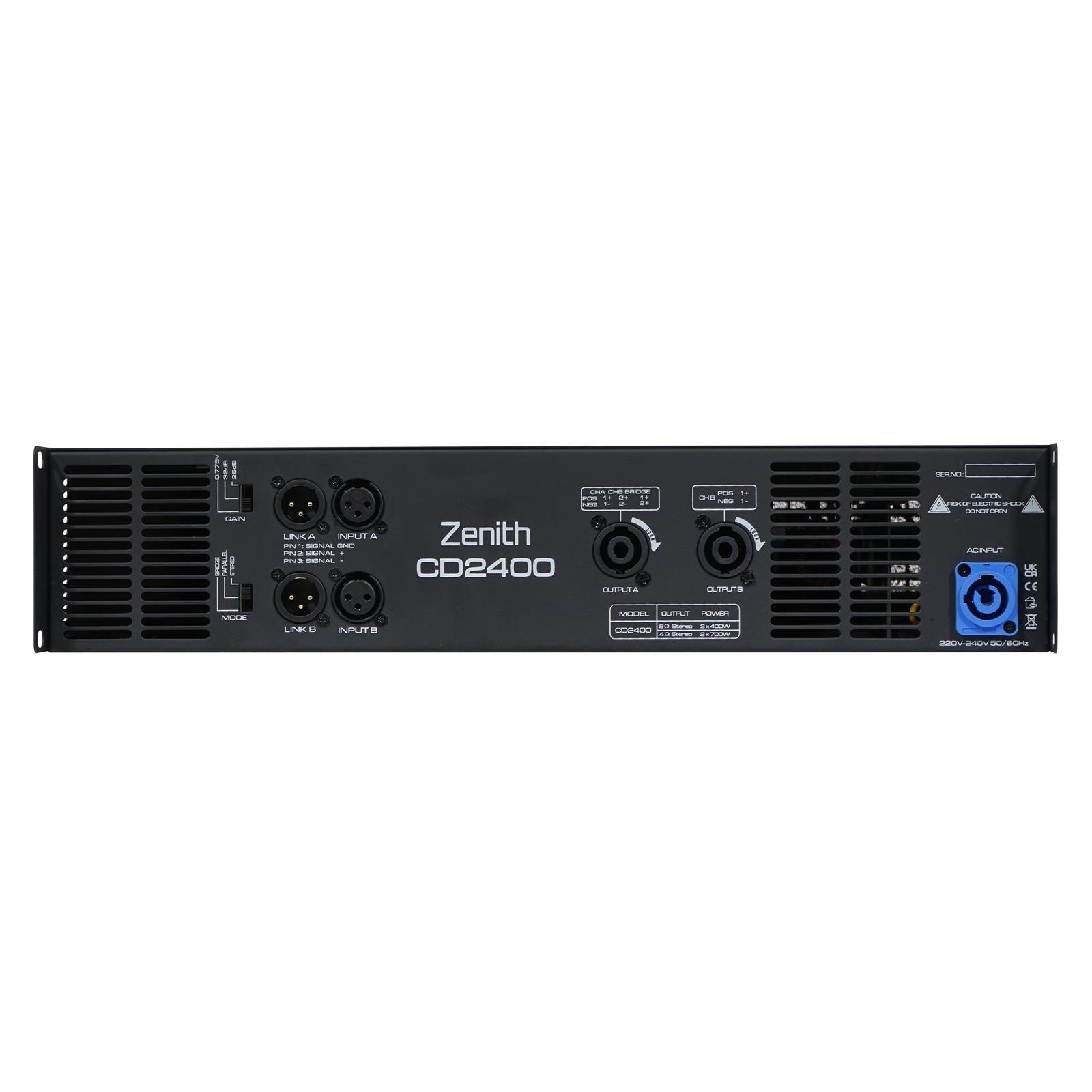 Zenith CD2400 Power Amplifier - DY Pro Audio