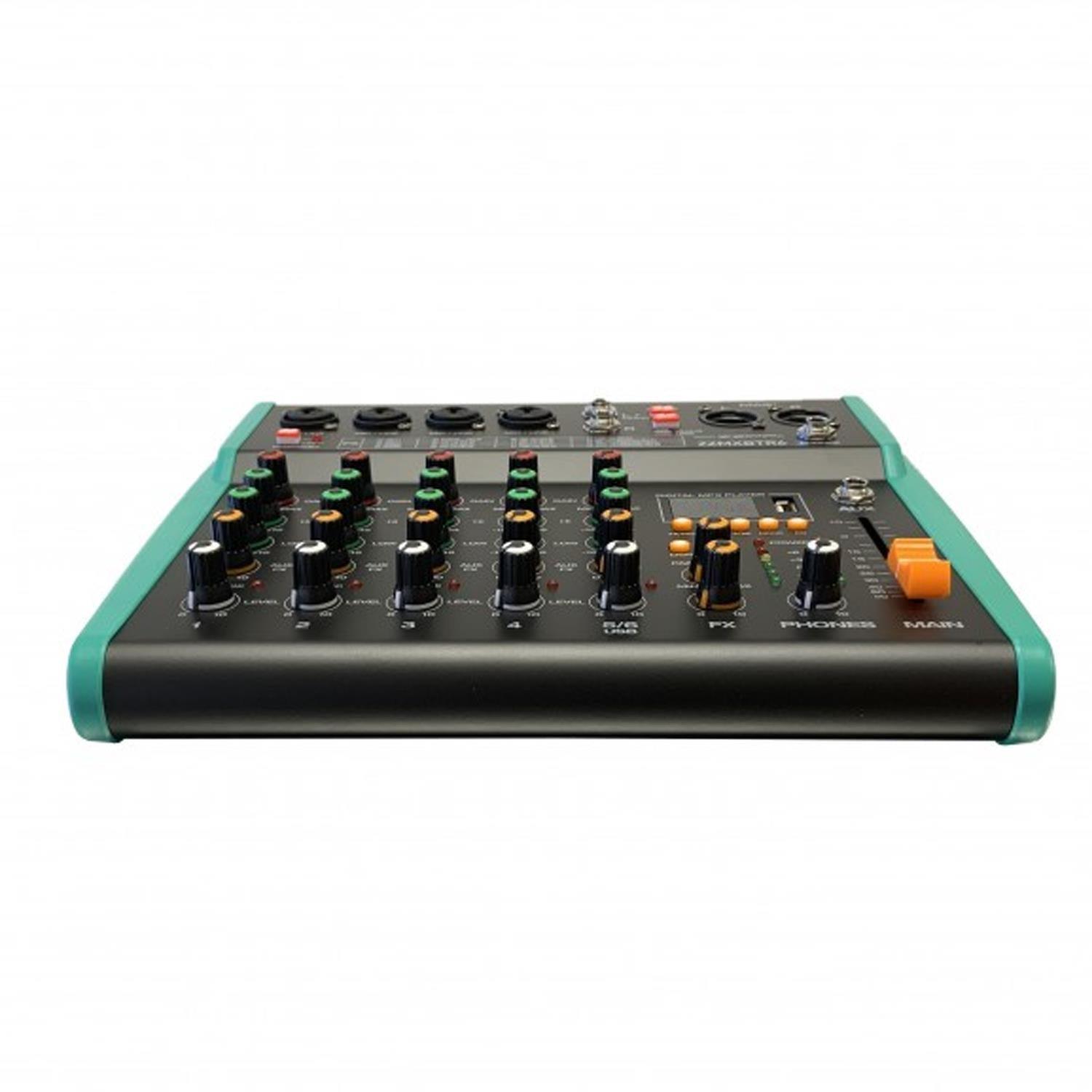ZziPP ZZMXBTR6 6 Channel Mixer with DSP Effects and Bluetooth - DY Pro Audio