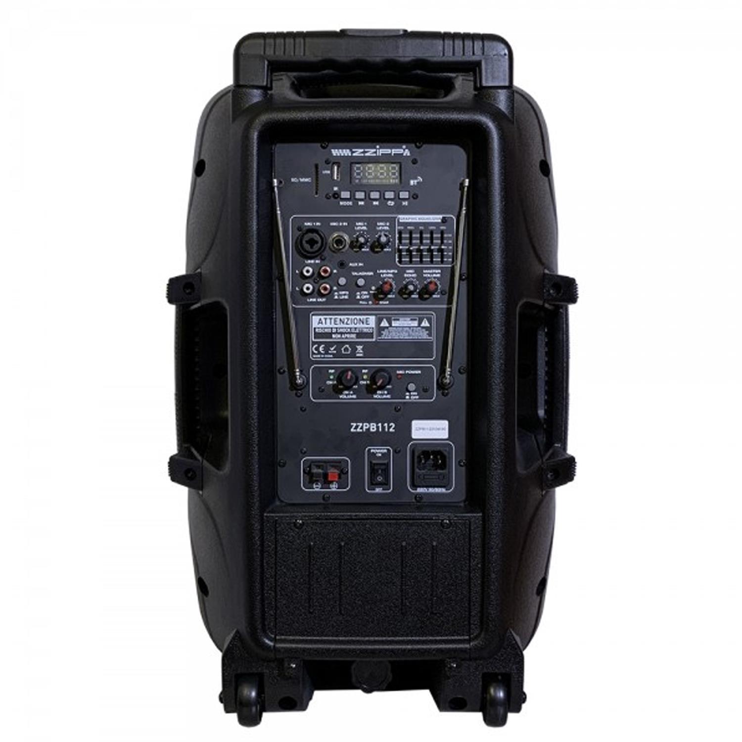 ZZiPP ZZPB112 12" Battery Powered Portable PA System with Mic - DY Pro Audio